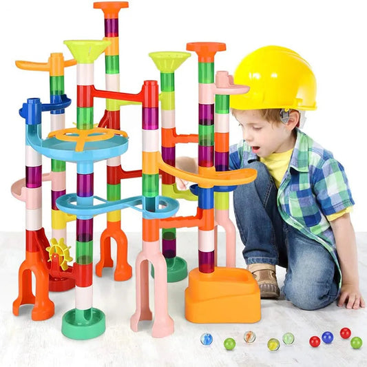 Marble Run Elevator Building Blocks Set for Kids - ToylandEU