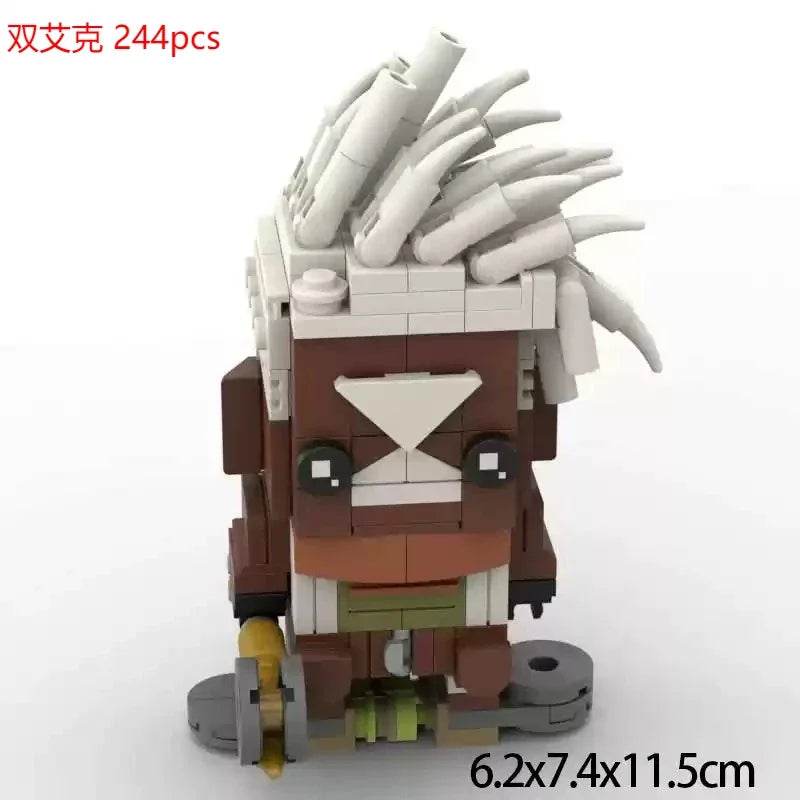 Battle Of Two Cities Moc Brickheadz Jinx Vi Ekko Toy Set - ToylandEU