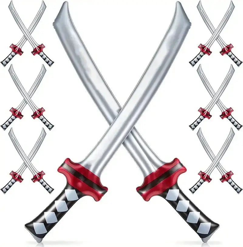 12 pcs Inflatable Ninja Samurai Sword Inflatable Samurai Sword Toy Inflatable Samurai Sword Toy - ToylandEU