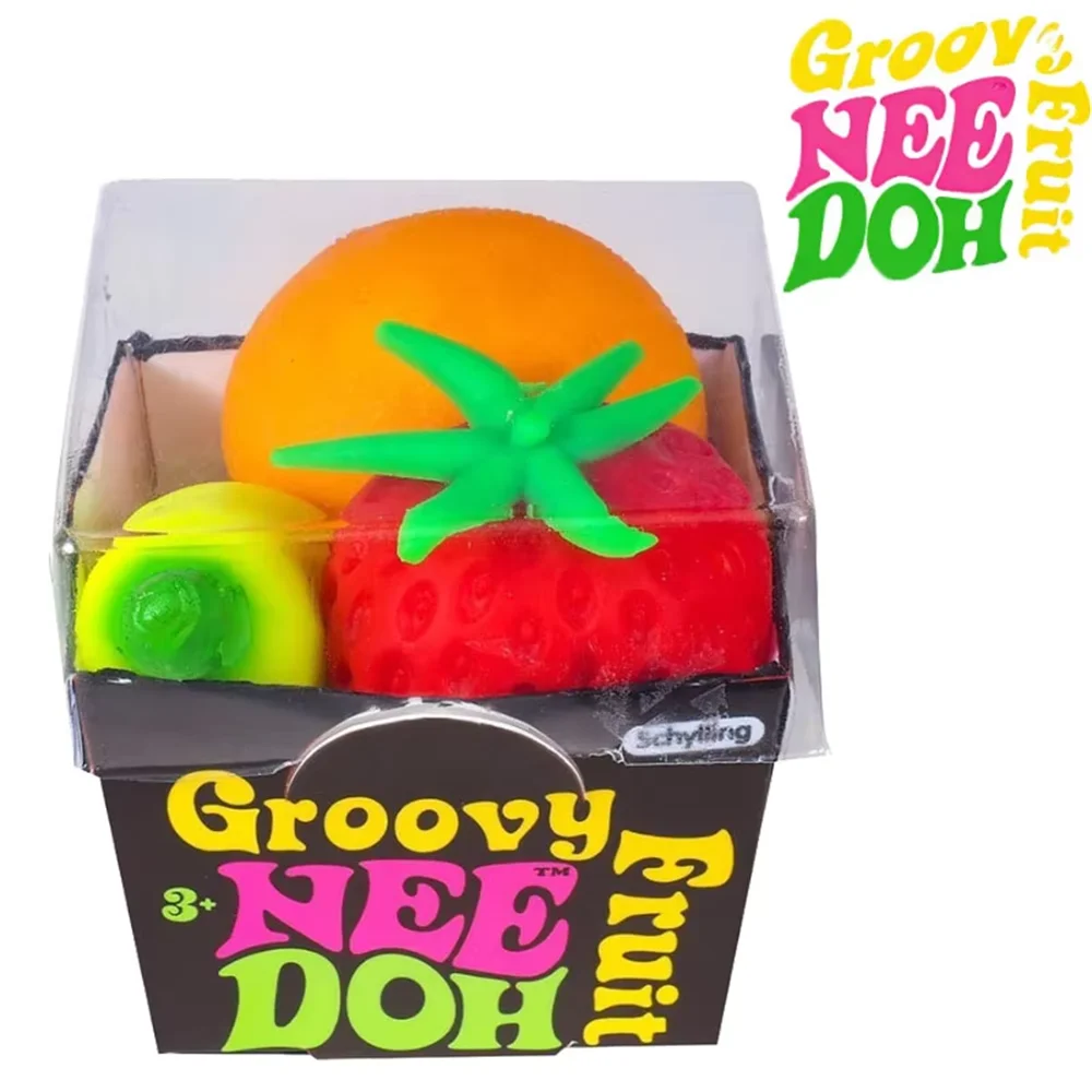 Fruit Stress Ball | Squishy Soft Rubber | Banana Strawberry Orange