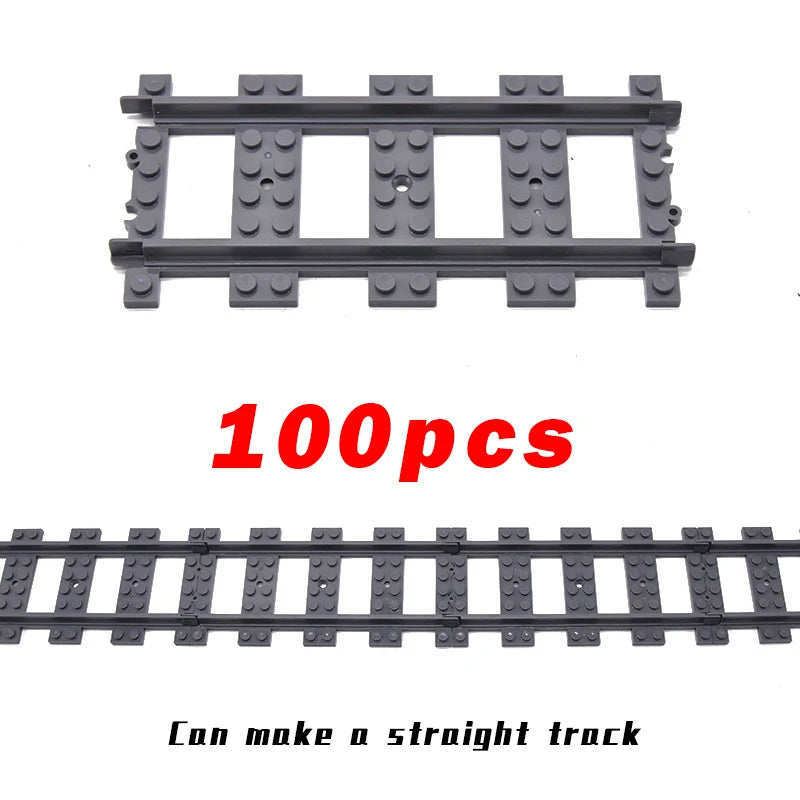 City Train Tracks Building Blocks Kit For Kids DIY Creativity
