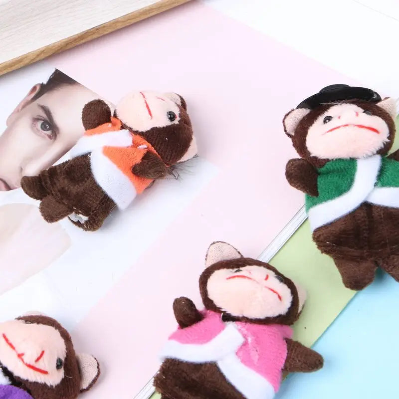 Monkey Finger Puppet Set for Storytelling and Pretend Play - ToylandEU