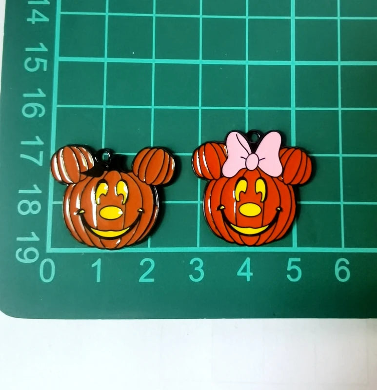Halloween Pendant Charms | Metal | Keychain DIY | 10 Pieces
