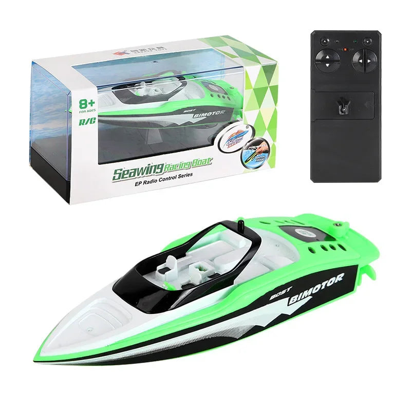 RC High-Speed RC Waterproof Motor Boat with 2.4GHz Remote Control - Mini Rechargeable Electric Sports Toy