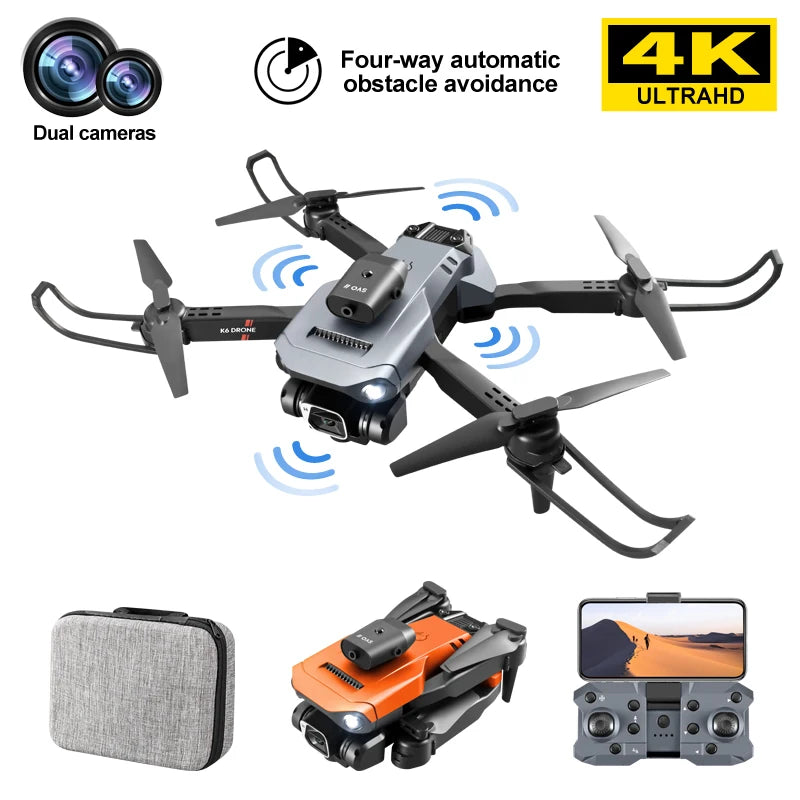 New K6Pro RC Drone: Professional 4K Camera Quadcopter with Obstacle Avoidance - ToylandEU