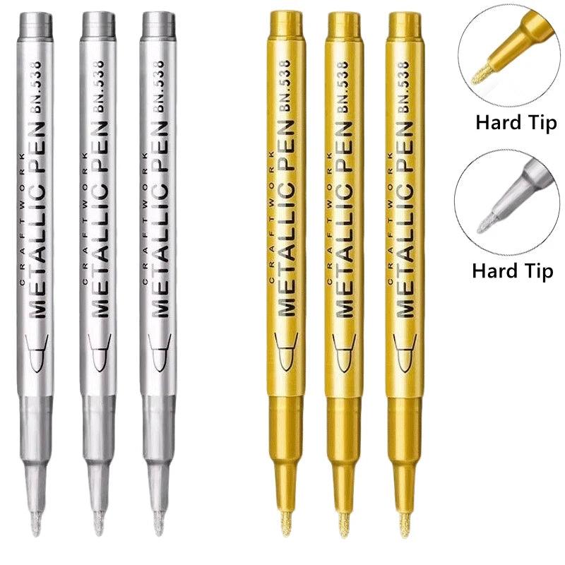 Metallic Paint Pens | Brush Tip Nib | Toylandeu™