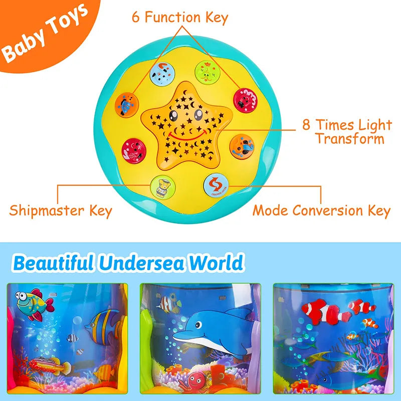 Ocean Light Rotary Projector Musical Baby Toy for 1-3 Year Olds - ToylandEU