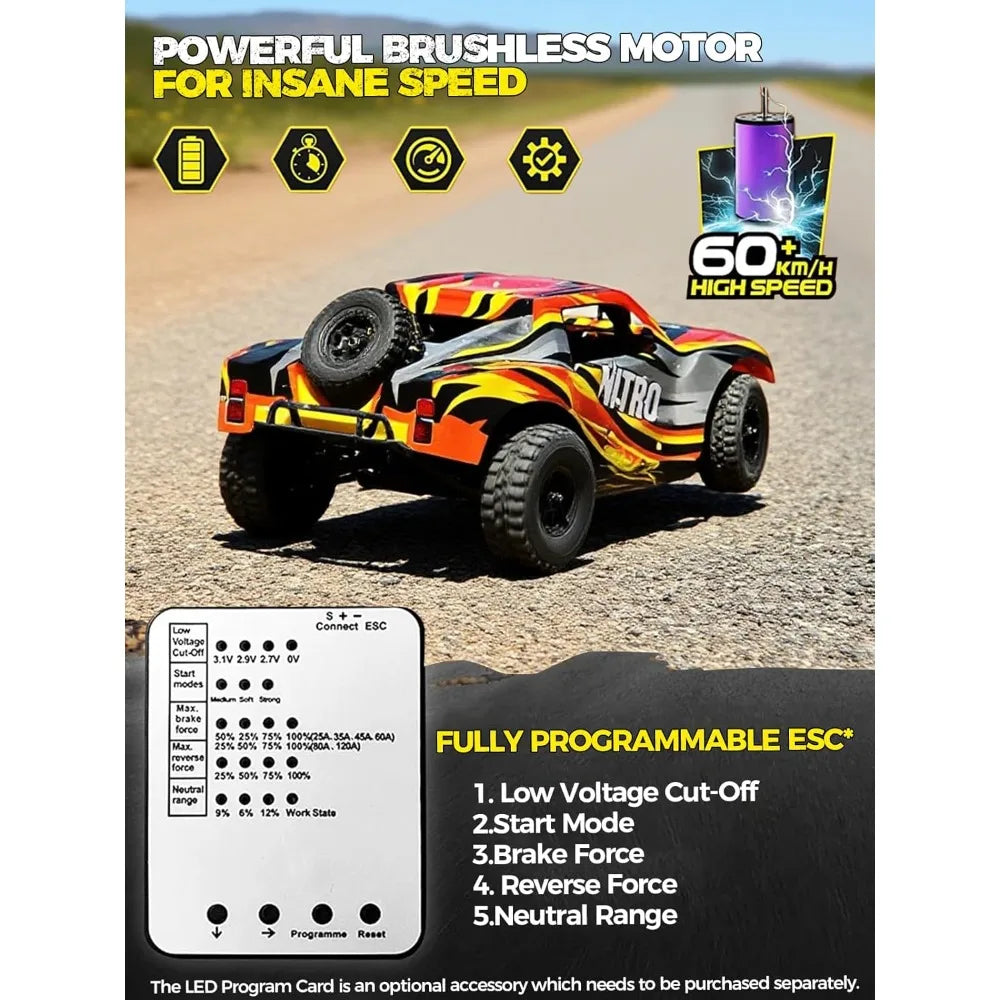 1/8 Scale 4WD Brushless RC Monster Truck 40MPH Off Road