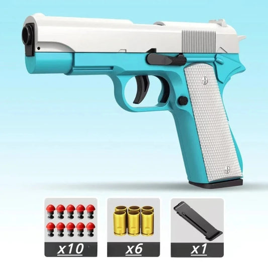 Manual Airsoft Pistol | Soft Bullets | Plastic Build | Age 14 Plus Shooting