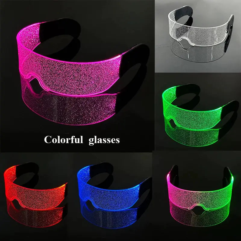 New Cool Cyberpunk Style Glasses Glowing Party Decor Luminous LED Sunglasses Lighting Up Bar Rave Music Dancing Party - ToylandEU