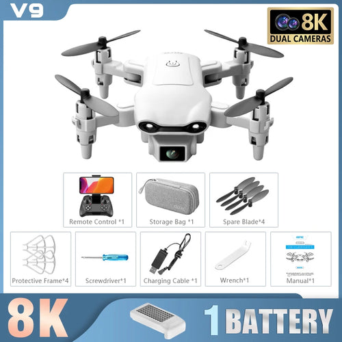 V9 Mini Drone 10K HD Wide Angle Dual Camera 6000M Aerial Photography Toyland EU