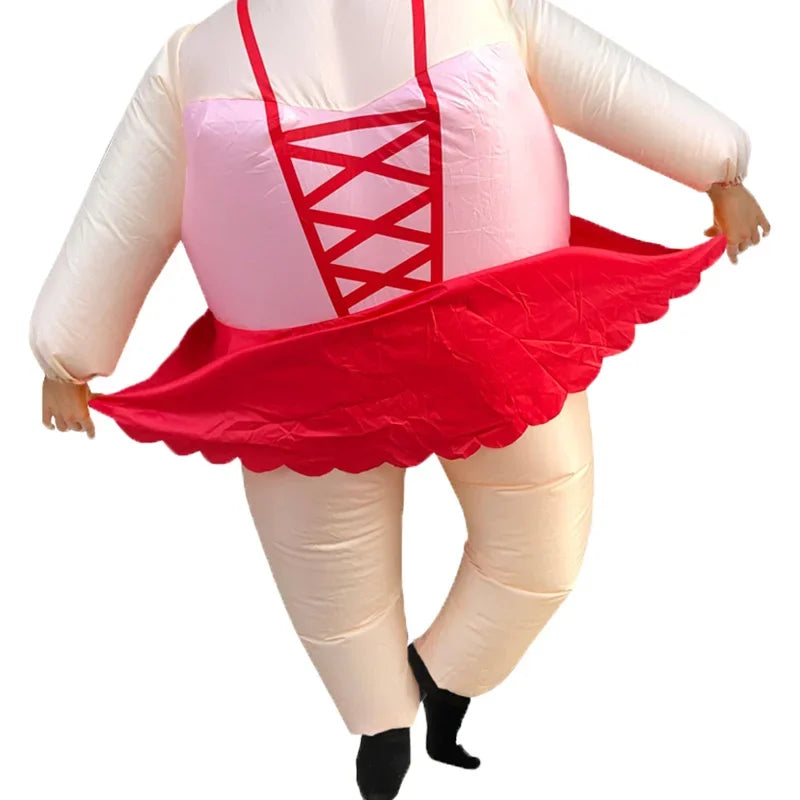 Inflatable Unisex Sumo Wrestler Costume for Fun Halloween Festivities