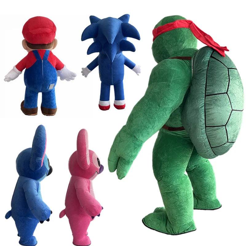 Inflatable Mascot Costume | Teddy Bear Design | Fan Powered | Adult Size