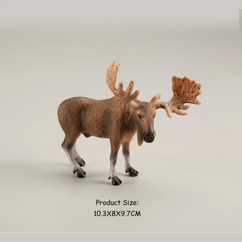 Forest Animal Action Figures Set - Moose, Elk, Reindeer, Alpaca, Sika Deer ToylandEU.com Toyland EU