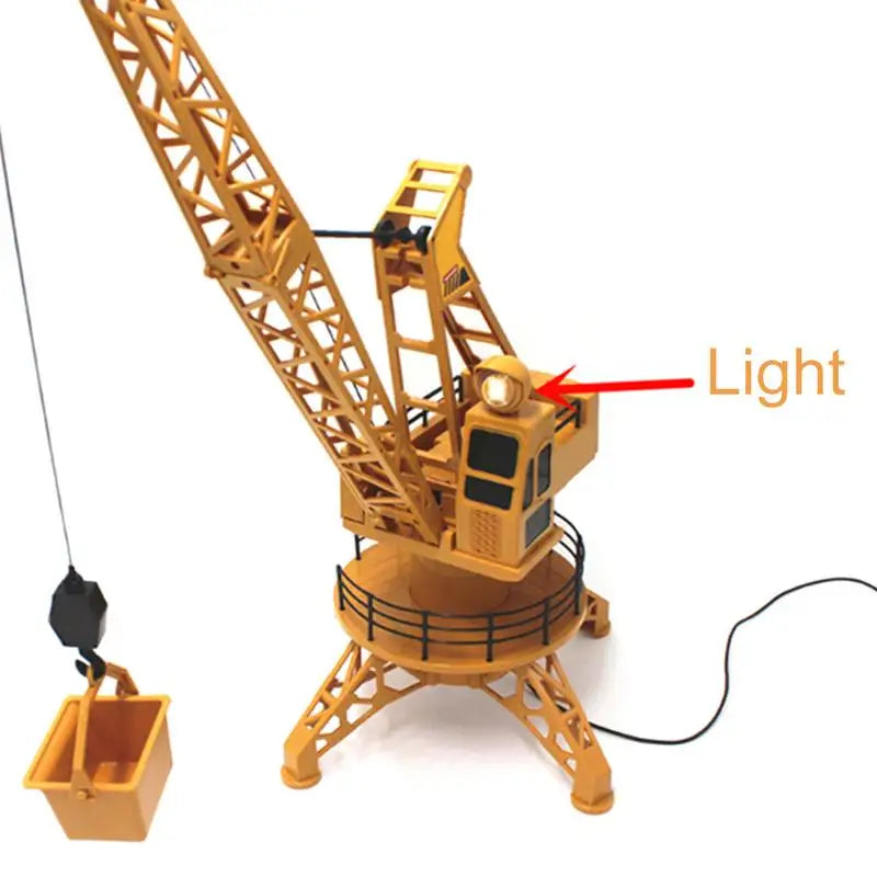 Remote-Control Tower Crane Toy - Perfect Engineering Gift for Boys