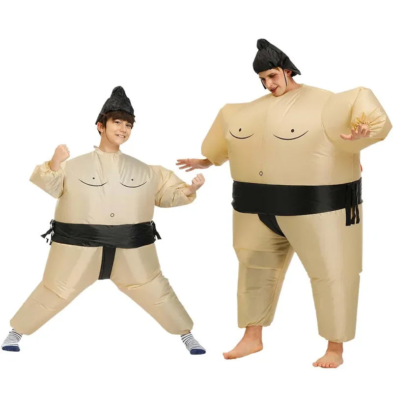 Inflatable Unisex Sumo Wrestler Costume for Fun Halloween Festivities