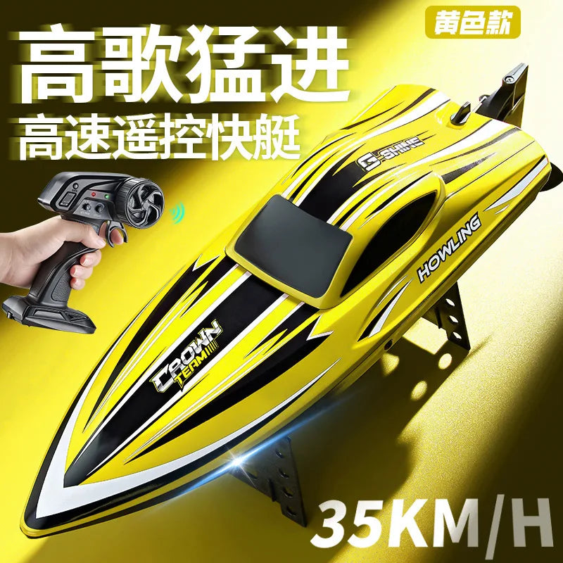 RC JJRC Hj818 High-Speed Remote-Control Electric Speedboat for Kids - Waterproof Competitive Racing Toy