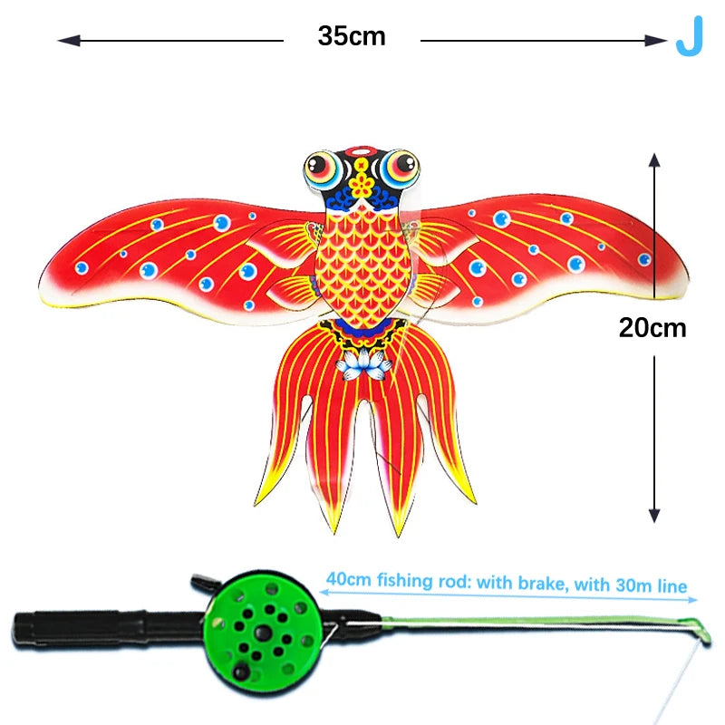 Children's  Kite Set with Butterfly, Parrot, Swallows, and Eagle Theme