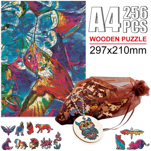 Hummingbird 3D Wooden Puzzle with Key Chain and Mesh Bag for Educational Fun ToylandEU.com Toyland EU