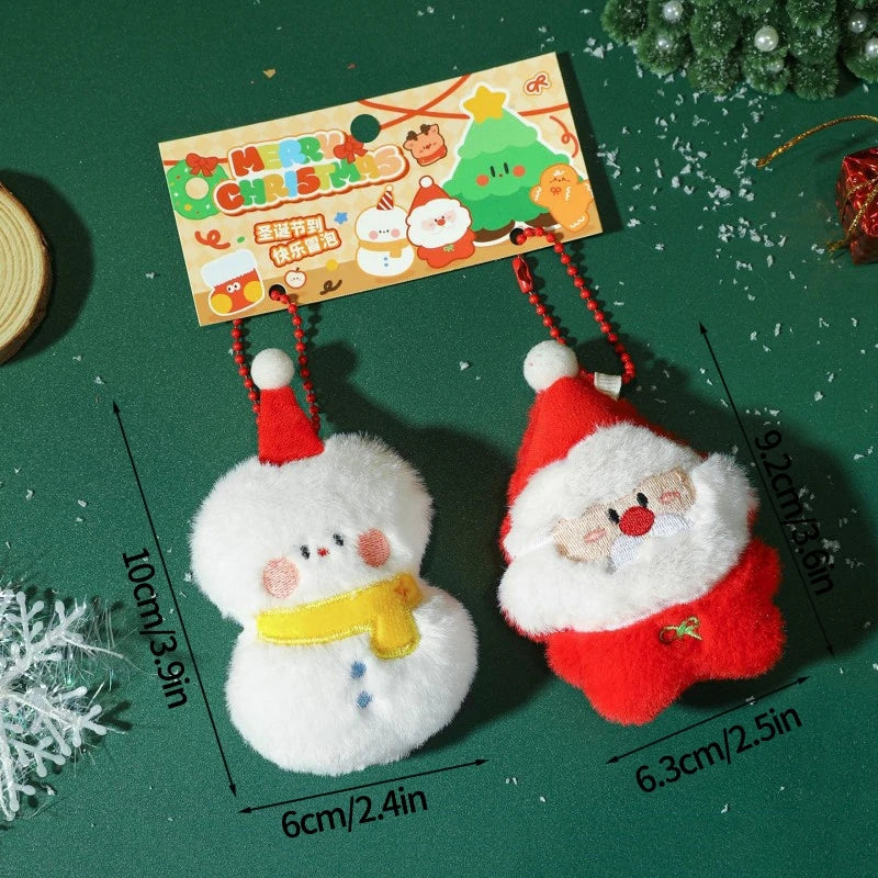 Christmas Plush Ornament | Santa Claus Snowman | Soft Touch Design