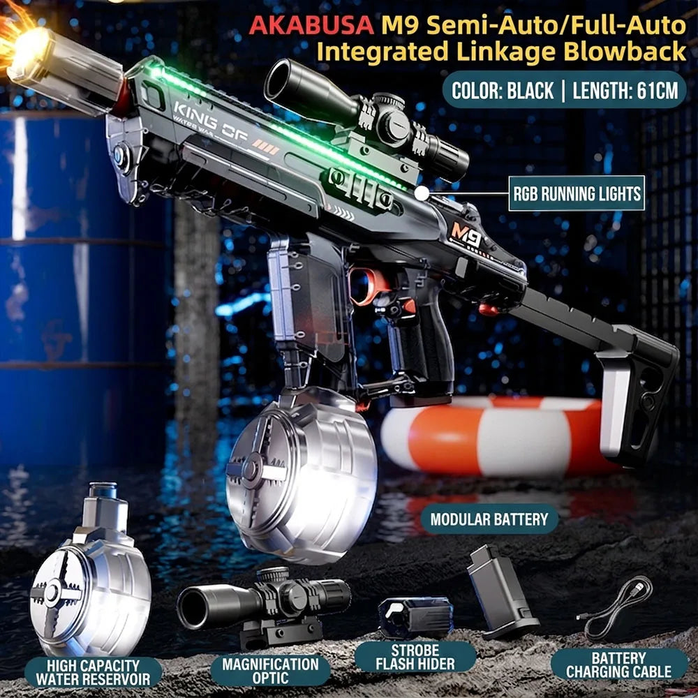 Water Blaster | LED Light | Automatic Soaker | Outdoor Beach Toy