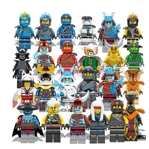 24-Piece Ninja Figures Set with Movable Joints and Accessories ToylandEU.com Toyland EU