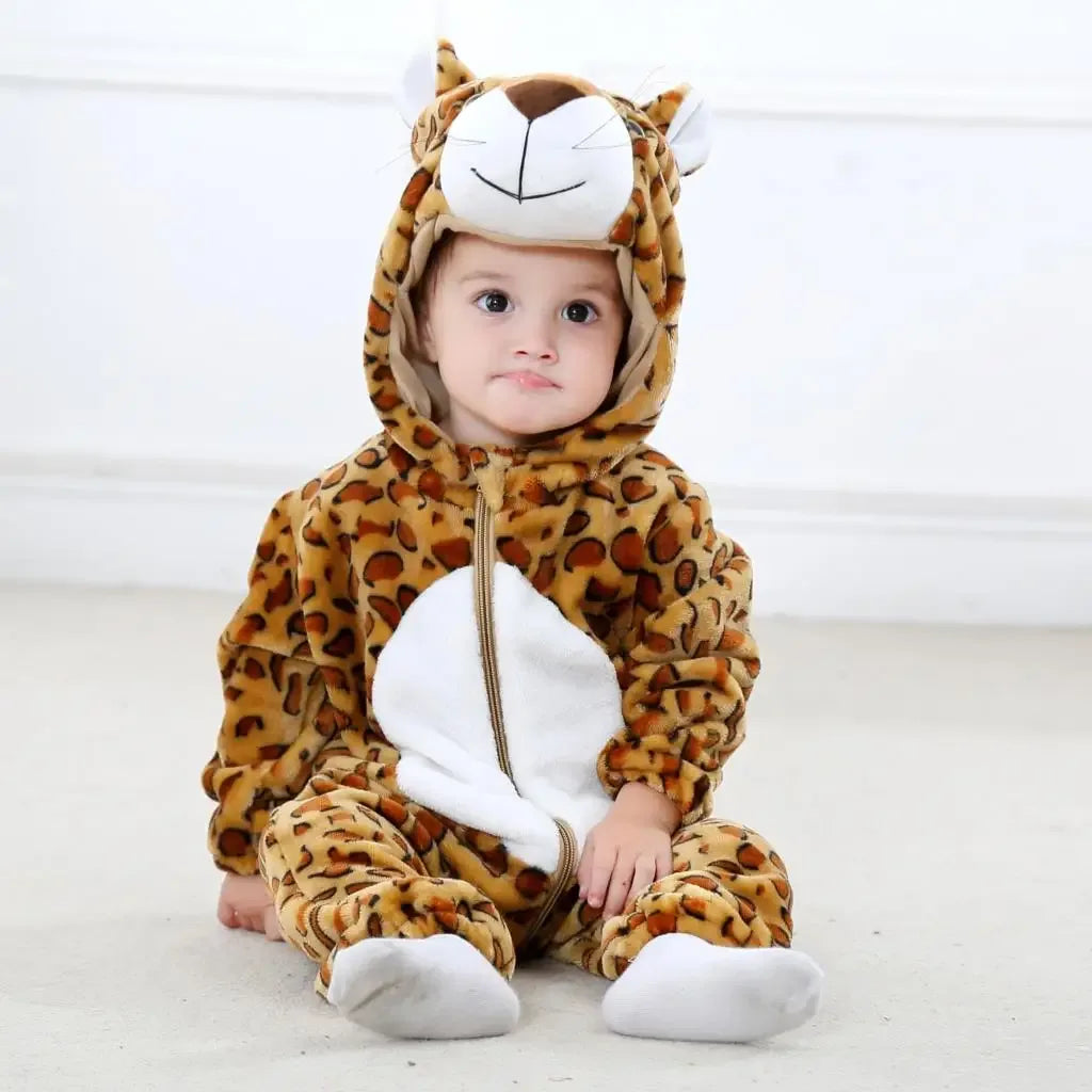 Winter Dragon Kigurumi Baby Romper Unisex Hooded Jumpsuit - ToylandEU