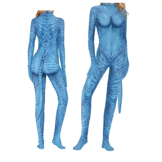 Avatar The Way of Water Cosplay Costume Tail Bodysuit Alien Halloween Birthday Theme Party Role Playing Outfit Adult Women Men - ToylandEU