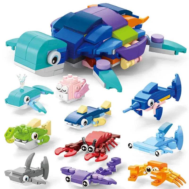 Insect World Animals Scorpion Mantis Ants Spider Birds Marine Animal Building Blocks Toys Desktop Ornaments Bricks Kids Gift - ToylandEU