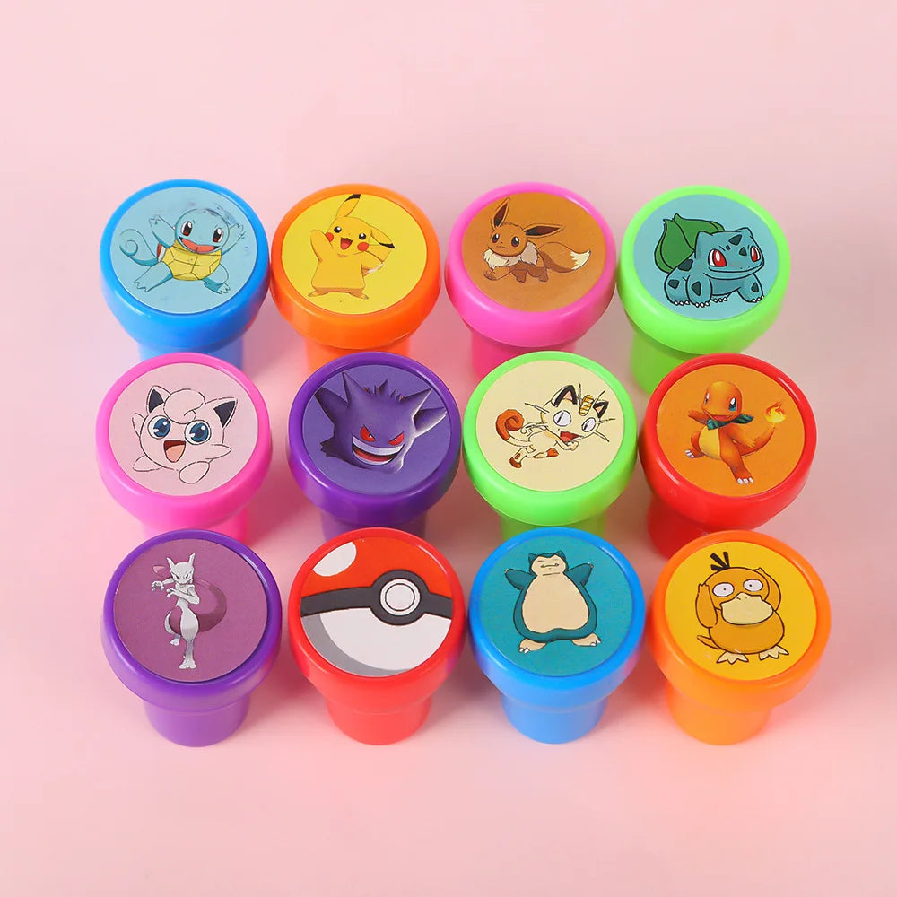 Pokemon Seal Stamp Set | 12 and 36 Pack | Party Favors | 12 Pack, 36 Pack