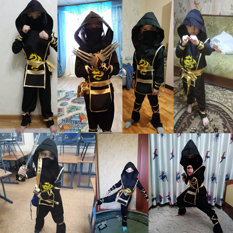 Epic Kids Ninja Warrior Costume Set with Anime Foam Accessories