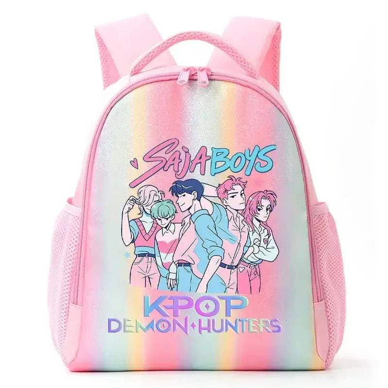 Anime Rainbow Backpack With Demon Hunters Design For Students - ToylandEU