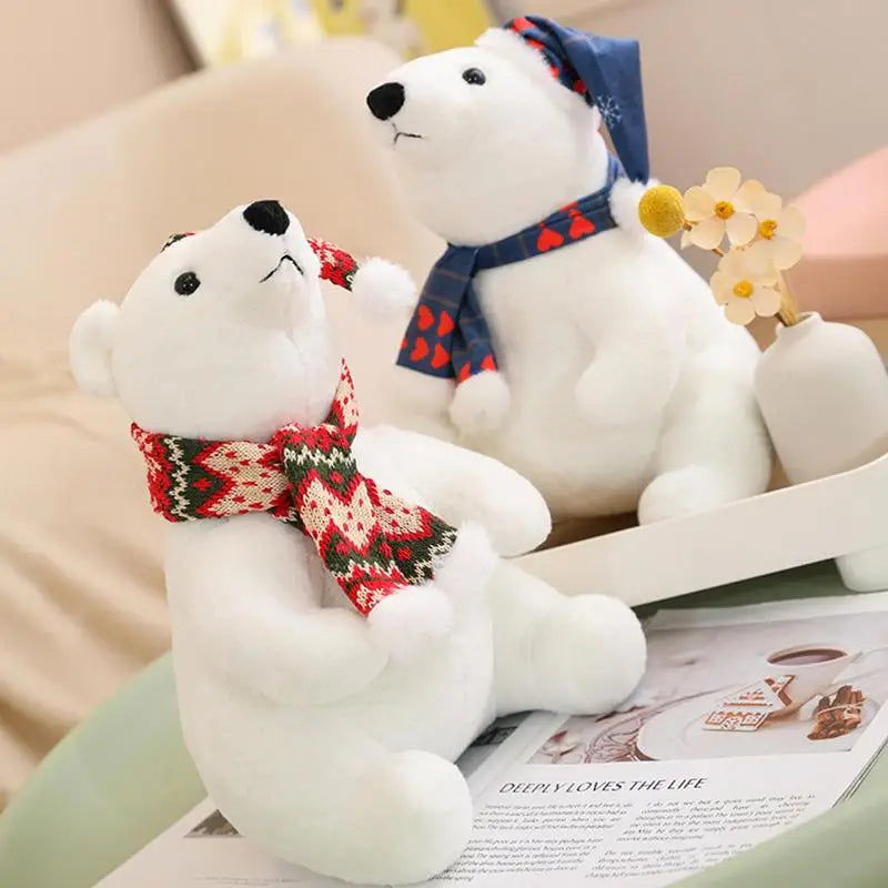 Cuddly Kawaii Polar Bear Plush Toy - Perfect Holiday Gift for Kids