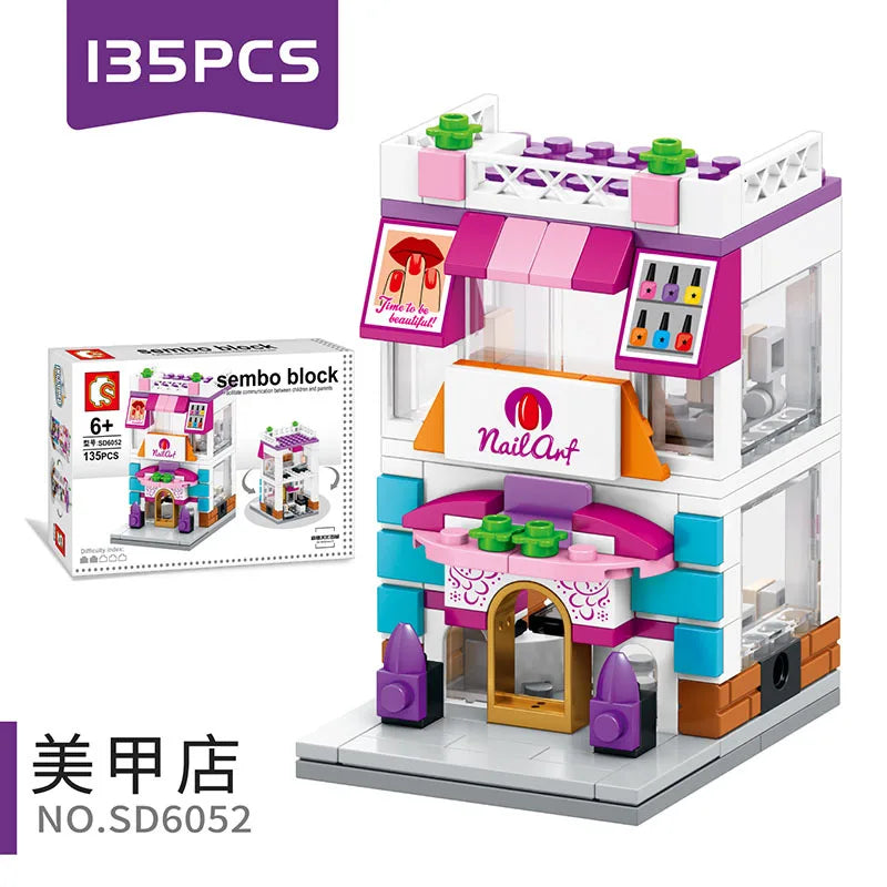 Lego Compatible Building Blocks | Mini City Street View Set | Small Blocks | 14+