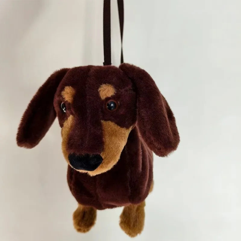 Sausage Dog Plush Backpack Kawaii Shoulder Bag Gift For Friends