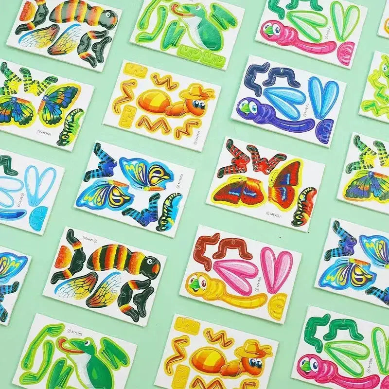 30Pcs Cartoon 3D Animal Insect Theme Paper Jigsaw Puzzles Toys for Kids Birthday Party Favors School Rewards Pinata Fillers - ToylandEU
