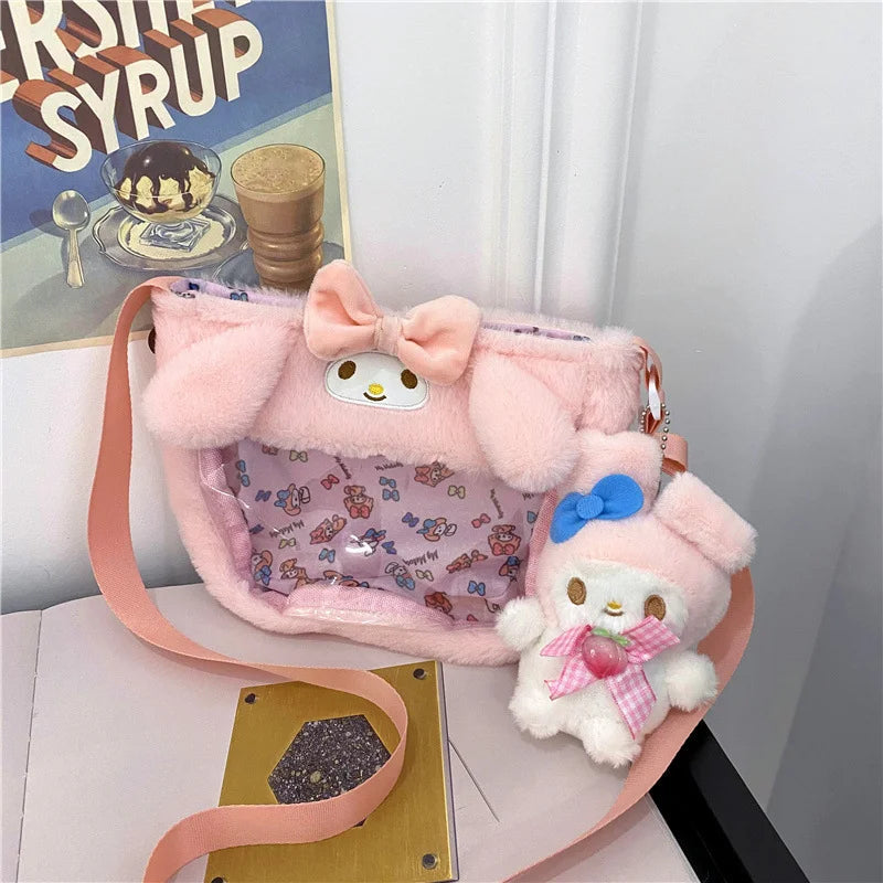 Japanese Kawaii Transparent Diagonal Bag with Sanrio Anime Design - ToylandEU