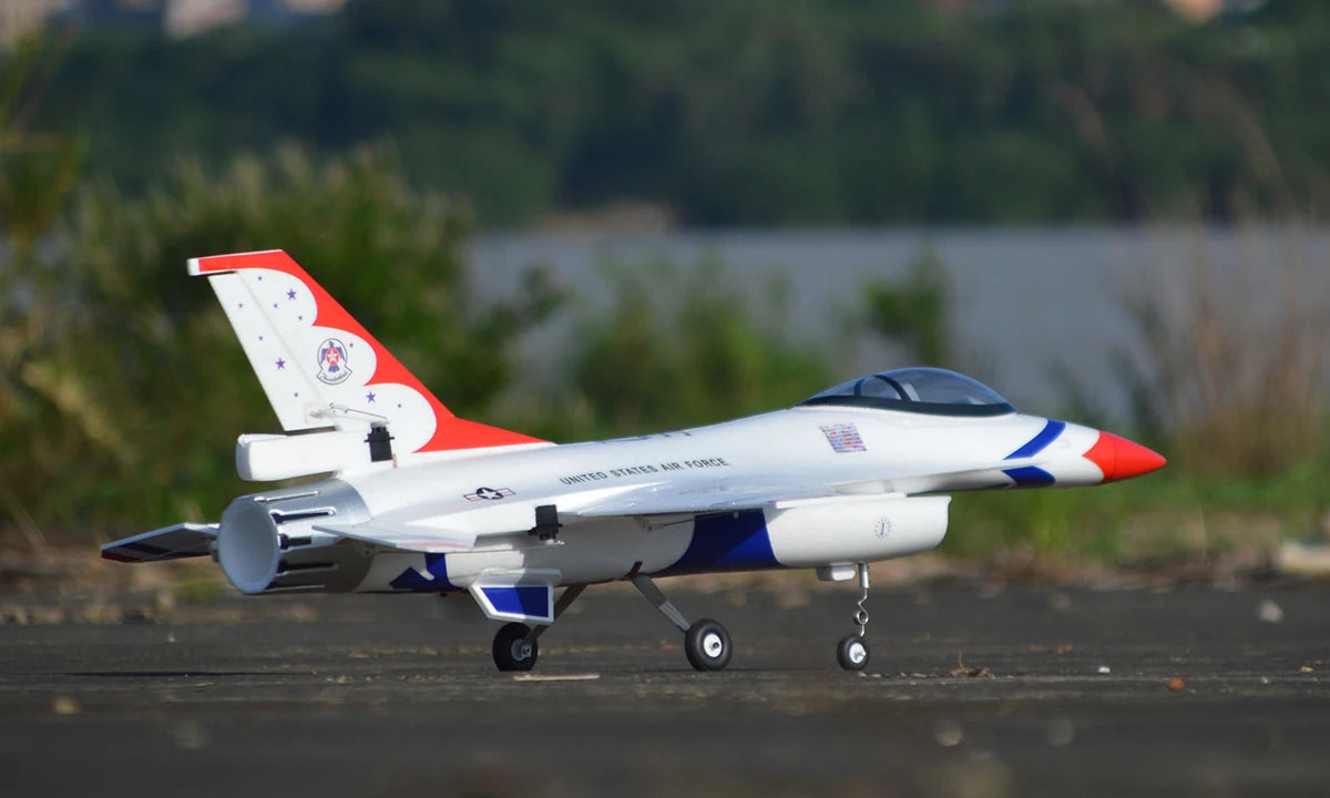 RC FLIIT F16 Fighting Falcon 70mm EDF RC Jet Airplane Model - Thunderbird Edition