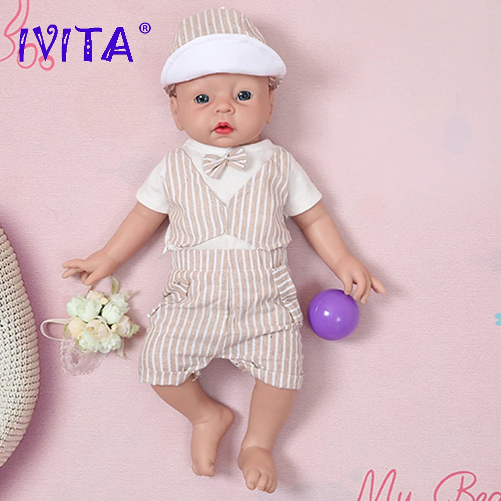 Realistic 20inch 3200g 100% Silicone Reborn Baby Doll IVITA WB1506 - ToylandEU