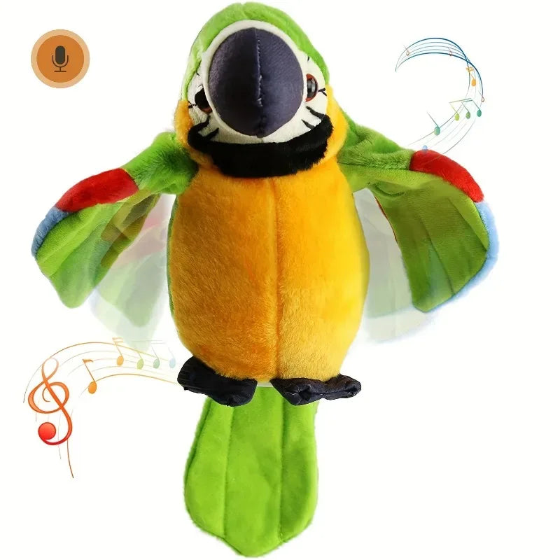 Talking Macaw Parrot Plush Toy With Voice Recording - ToylandEU