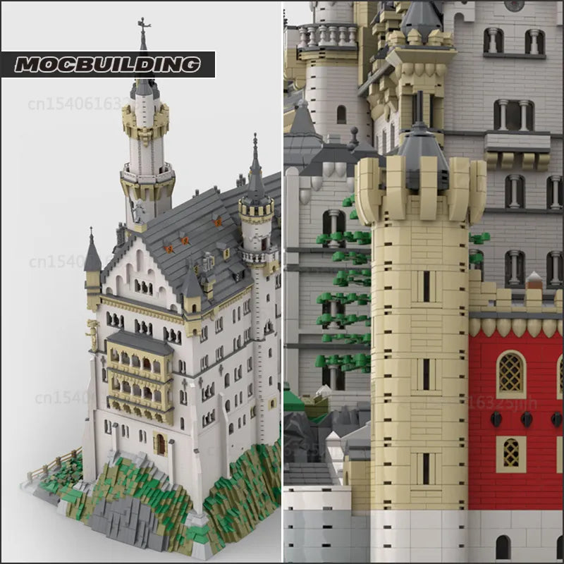 Medieval Castle Architecture Building Blocks Kit with Modular Design - ToylandEU