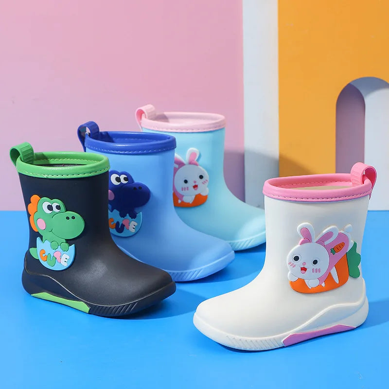 Kids Rain Boots | Waterproof | Non Slip | Youth Dinosaur Pattern