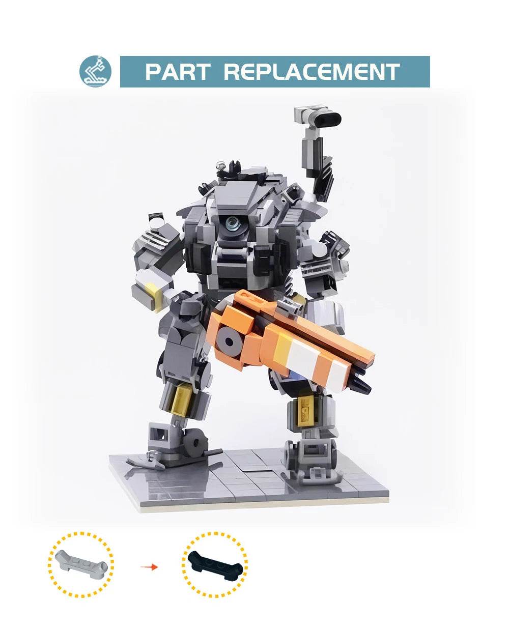 BuildMoc Titanfalls 2 Ion-class Titan Reaper Titan BT-7274 Set - ToylandEU