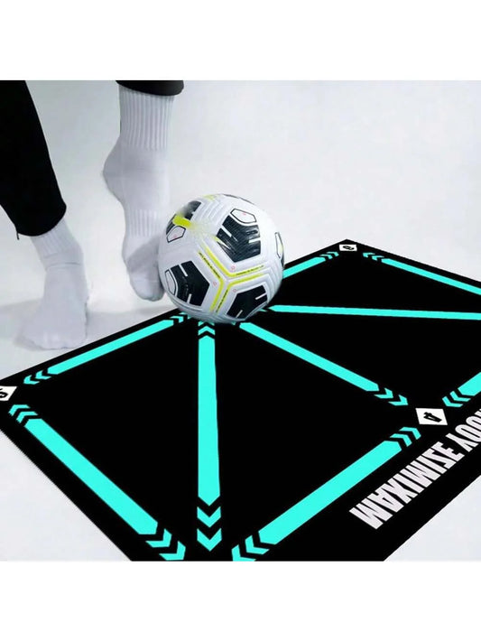 Soccer Ball Control Training Mat With Stable Silent Rubber Base