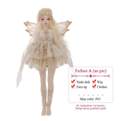 Fantasy Angel Firefly 1/6 Scale Nude Doll with Wings and Gradient Gold Guardian ToylandEU.com Toyland EU