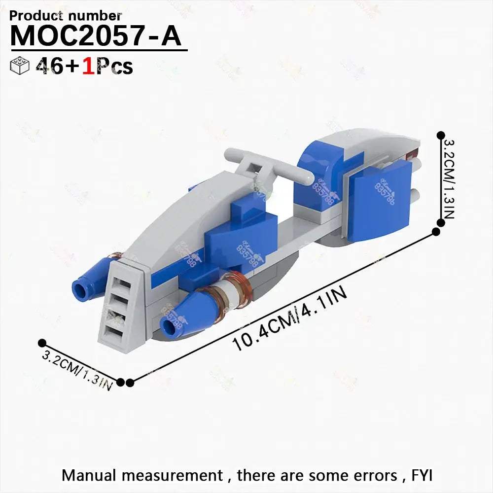 MOC Space Wars Movie Series Interplanetary Flying Motorcycle Combat Robot Airship Scout Building Blocks DIY Brick Kids Toy Gifts - ToylandEU