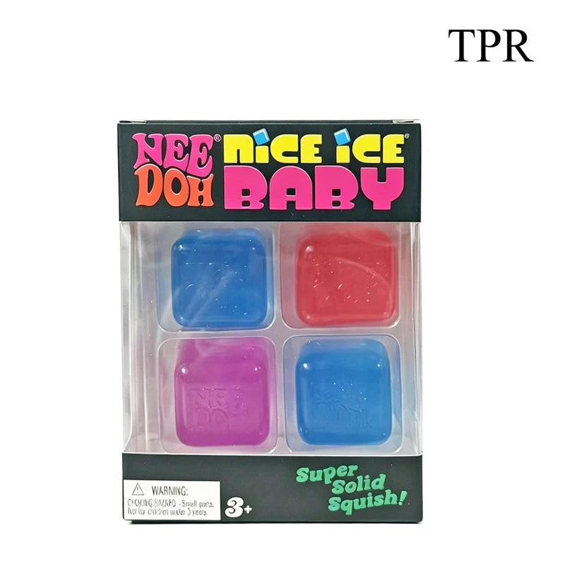 Sensory Knead Cube | Translucent Ice Texture | 7.5 Cm Anxiety Relief Toy
