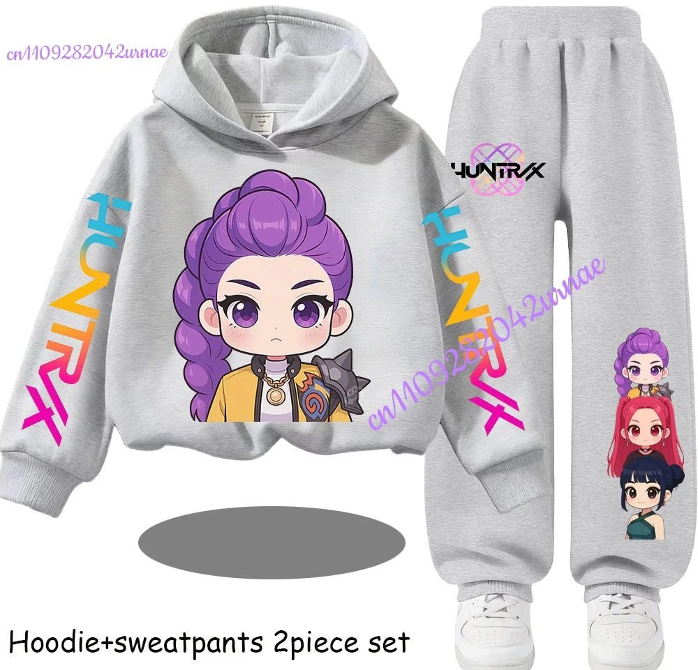 Kids Hoodie Set | Smooth Polyester Blend | Easy Care Casual Wear | Youth 7-13