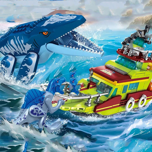 Jurassic World Mosasaurus Attack Bricks For Creative Play