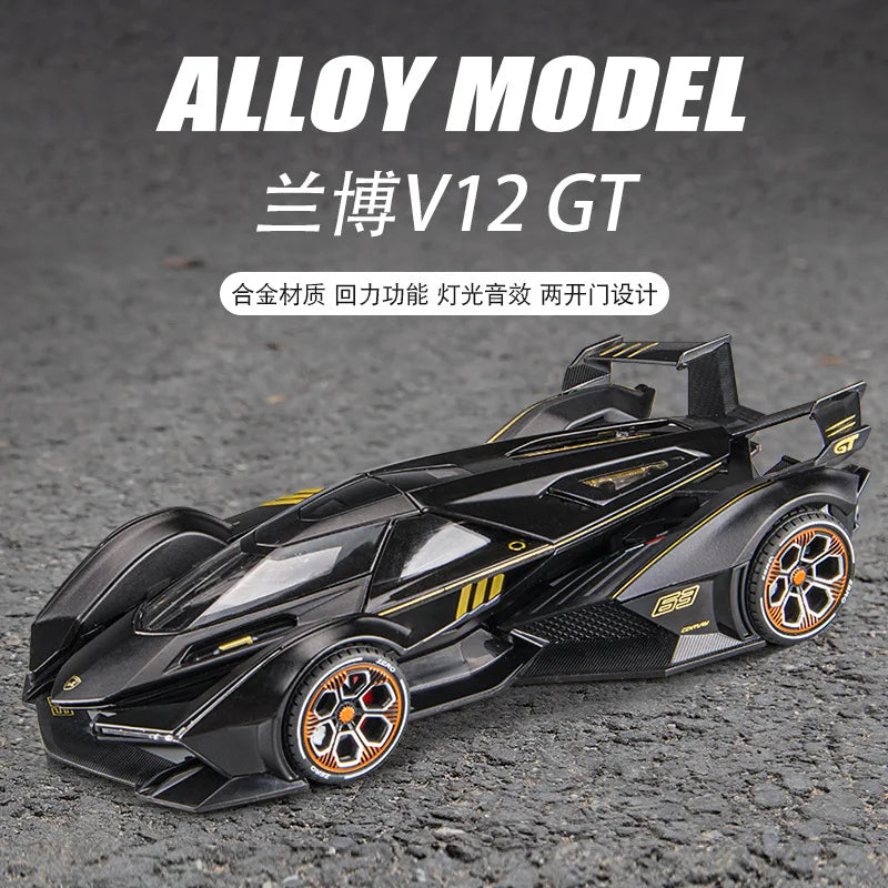 1:22 Car Model Simulation Lamborghini-V12-GT Alloy 1/22 Diecast Sound Toyland EU